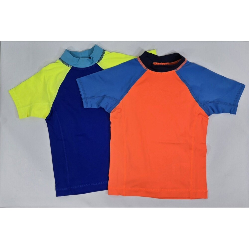 Land's End Boy Size XXS 2-3 Lot of 2 Rash Guard Swim Shirts NWOT